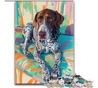 Puzzle da 1000 pezzi per adulti "Cane sul divano" in cartone, 26x38cm, regalo perfetto per genitori, amanti e amici - età 14+