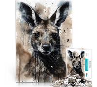 Puzzle da 1000 pezzi per adulti Canguro icona australiana Giocattoli di gioco impegnativi Ogni pezzo è unico - Gioco divertente e stimolante per tutta la famiglia 50x70cm