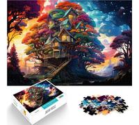 Puzzle da 1000 pezzi per adulti capanna in Gli alberi attività familiare ideale come regalo per tutta la famiglia. Adatto per adolescenti dai 14 anni in su. 26x38cm