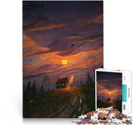 Puzzle da 1000 pezzi per adulti capanna sotto la pioggia Gioco impegnativo e gioco in famiglia Regalo di compleanno, regali, arte murale 75x50cm