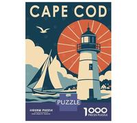 Puzzle Da 1000 Pezzi Per Adulti Cape Cod Travel Puzzle Per Adulti Giochi Rilassanti Regali Per Donne Divertimento A Casa Attività, 52x38cm/1000pcs