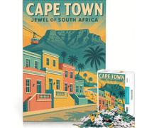 Puzzle da 1000 pezzi per adulti Cape Town | 38x52cm Gara di velocità manuale Ogni pezzo è unico Rafforza l'amore tra le coppie