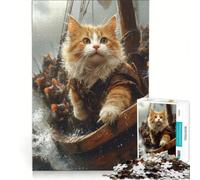 Puzzle da 1000 pezzi per adulti: Capitano Gatto e ciurma di Topi, gioco interattivo, migliora la memoria, collezione d'artista, opera d'arte 38x26cm