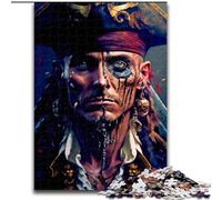 Puzzle da 1000 pezzi per adulti, Capitano Pirata, in legno, per attività divertenti a casa, regalo di compleanno, regalo da viaggio, 1000 pezzi(50x75cm)