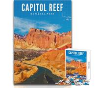 Puzzle da 1000 pezzi per adulti, Capitol Reef National Park, gioco di sfida unico, attività per famiglie, regali di compleanno, dimensioni 38x26cm