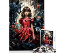 Puzzle da 1000 pezzi per adulti Cappuccetto Rosso Puzzle da 1000 pezzi Decorazione per la casa Giocattolo Regalo Compleanno Attività per la famiglia (50x75cm)