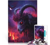 Puzzle da 1000 pezzi per adulti Capra del diavolo Difficile da completare ma divertente e umoristico Migliorare l'amore tra le coppie 52x38cm