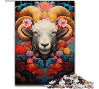 Puzzle da 1000 pezzi per adulti, capre colorate in legno, regalo per uomini e donne, per tutti i giorni e per occasioni speciali, 50x75cm, per compleanni, feste e occasioni speciali