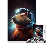 Puzzle da 1000 pezzi per adulti Capybara Galaxy Capibara Decorazione per la casa Giocattoli Regali per donne Uomini Gioco impossibile con pezzi completamente interconnessi di forma casuale 50x75cm