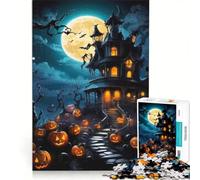 Puzzle da 1000 pezzi per adulti "Casa del Terrore", gioco per famiglie, rilassante e stimolante per la mente, ideale per rafforzare l'amore di coppia 50x75cm