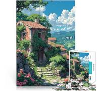 Puzzle da 1000 pezzi per adulti Casa in stile Ghibli Antistress Vacanza in patria Uccidere il tempo Gioco educativo per compleanno e Natale 75x50cm