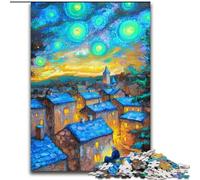 Puzzle da 1000 pezzi per adulti Casa sotto il cielo notturno Puzzle per adulti da 1000 pezzi Natale o compleanni (dimensioni 26x38cm)