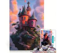 Puzzle da 1000 pezzi per adulti "Casa sulla cima di un'isola", gioco interattivo, attività per tutta la famiglia, ideale come regalo per tutta la famiglia 38x26cm