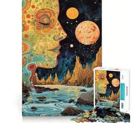 Puzzle da 1000 pezzi per adulti "Cascata Celeste",gioco a incastro preciso,stimola le capacità cognitive,ideale per momenti di relax e svago,regalo perfetto per le festività (38x26cm)