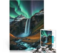 Puzzle da 1000 pezzi per adulti Cascata dell'aurora boreale Gioco intellettuale giocattolo Ogni pezzo è unico - Gioco divertente e stimolante per tutta la famiglia 38x26cm