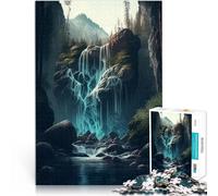 Puzzle da 1000 pezzi per adulti cascata futurista Giocattolo educativo intellettuale decomprimente è ideale come regalo per tutta la famiglia 75x50cm