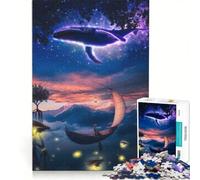 Puzzle da 1000 pezzi per adulti "Cascata magica nel cielo" gioco educativo di analisi e logica sfida unica 50x75cm
