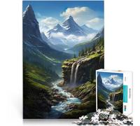 Puzzle da 1000 pezzi per adulti Cascata nella natura della foresta Gara di velocità delle mani offerte come regali per tutta la famiglia 52x38cm