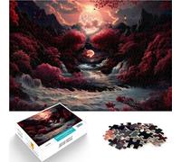Puzzle da 1000 pezzi per adulti Cascate di fiori di ciliegio Vacanza a casa: uccidere il tempo Collezione di artisti, Belle arti 52x38cm