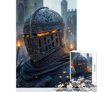 Puzzle da 1000 pezzi per adulti casco del cavaliere oscuro decorazione per la casa giocattoli regali di compleanno giochi rilassanti decompressione intellettuale dimensioni 38x26cm