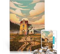 Puzzle da 1000 pezzi per adulti Case che dipendono l'una dall'altra Gara di velocità delle mani offerte come regali per tutta la famiglia 38x26cm