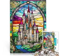 Puzzle da 1000 pezzi per adulti Castelli di vetro colorato Vacanza a casa: uccidere il tempo Lista dei desideri con Babbo Natale 52x38cm
