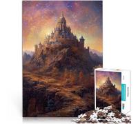 Puzzle da 1000 pezzi per adulti Castello dei sogni Fatto di legno，per 14+ Decorazione artistica per la casa con poster e foglio del quiz abbinati。misurare：50x75cm/19.68x29.52pollice