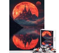 Puzzle da 1000 pezzi per adulti Castello della Luna Rossa Giocattolo educativo Ottimi regali e giocattoli Gioco per famiglie per compleanno Natale Dimensioni 50x75cm