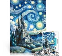 Puzzle da 1000 pezzi per adulti Castello della notte stellata di Van Gogh Gioco intellettuale perché è ideale come regalo per tutta la famiglia 75x50cm