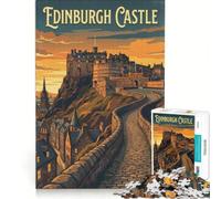 Puzzle da 1000 pezzi per adulti, Castello di Edimburgo, gioco educativo, difficile e stimolante, collezione d'artista, belle arti 38x26cm
