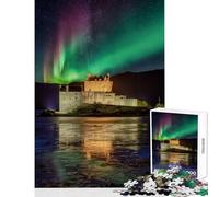 Puzzle da 1000 pezzi per adulti Castello di Eilean Donan Decorazione per la casa Giocattoli Regali di Babbo Natale segreto Gioco pratico Allena il tuo cervello e le tue mani Dimensioni 50x75cm