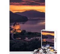 Puzzle da 1000 pezzi per adulti Castello di Eilean Donan Giocattoli antistress Ottimi regali e giocattoli per giochi educativi Allena il tuo cervello e le tue mani Dimensioni 38x26cm