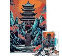 Puzzle da 1000 pezzi per adulti castello giapponese puzzle vintage per ragazzi schema di assemblaggio difficile e stimolante gioco impegnativo e per famiglie 50x75cm