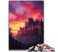 Puzzle da 1000 pezzi per adulti Castello medievale Puzzle da 1000 pezzi, per ammazzare il tempo durante le vacanze a casa con pezzi completamente interconnessi di forma casuale (50x75cm)