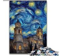 Puzzle da 1000 pezzi per adulti Castello nel cielo notturno Puzzle impossibili per adulti 26X38CM Regalo perfetto per genitori, amanti, amici - Età 14+