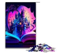 Puzzle da 1000 pezzi per adulti Castello nel libro Puzzle per gioco educativo Sfida Giocattolo Opera d'arte Regalo 75x50cm