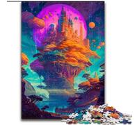 Puzzle da 1000 pezzi per adulti Castello nello spazio in legno gioco interattivo per famiglie adatto a partire dai 14 anni 50x75cm stimolante e divertente attività per famiglie