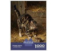 Puzzle Da 1000 Pezzi Per Adulti Cat And Mouse Encounter Painting Puzzle Per Adulti Giochi Rilassanti Analisi E Logica Natale Compleanno Regali 70x50cm/1000pcs