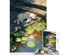 Puzzle da 1000 pezzi per adulti Cat Nap di The Lily Pond Giocattoli antistress Idee regalo per gioco educativo Decompressione intellettuale Dimensioni 50x75cm