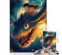 Puzzle da 1000 pezzi per adulti cavalcata del drago con bambini giocattoli antistress ottimo regalo giochi rilassanti migliorare l'amore tra coppie dimensioni 50x75cm