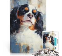 Puzzle da 1000 pezzi per adulti Cavalier King Charles Span Giocattolo educativo per l'apprendimento perché è ideale come regalo per tutta la famiglia 38x26cm