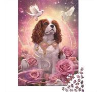 Puzzle Da 1000 Pezzi Per Adulti Cavalier King Charles Spaniel Art Print-1 Puzzle Per Adulti Gioco Pratico Decorazione Da Parete Ottimo Regalo Per I Giocatori 70x50cm/1000pcs
