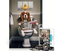 Puzzle da 1000 pezzi per adulti Cavalier King Charles Spaniel,taglio preciso,divertente rompicapo,regalo per il tempo libero,decorazione natalizia (50x75cm)