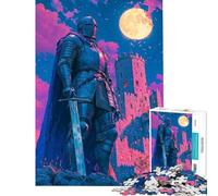 Puzzle da 1000 pezzi per adulti Cavaliere al chiaro di luna gioco di puzzle decorazione da parete un'opera d'arte ideale come regalo per tutta la famiglia (dimensioni 50x75cm)