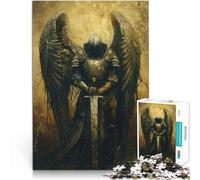 Puzzle da 1000 pezzi per adulti Cavaliere Angelico Fatto di legno per età pari o superiore a 14 anni Giocattoli antistress Ottimi regali e giocattoli misurare:50x75cm