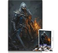 Puzzle da 1000 pezzi per adulti Cavaliere corazzato con spada e scudo Goditi un dolce relax e svago Vestibilità stabile Taglio preciso Dimensioni del giocattolo: 38x52cm