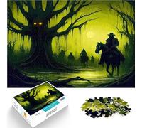 Puzzle da 1000 pezzi per adulti Cavaliere della Foresta Oscura Gioco di famiglia antistress sfida difficile per la decorazione della casa 38x26cm