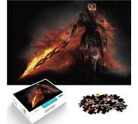 Puzzle da 1000 pezzi per adulti Cavaliere dell'Inferno Fatto di legno，da 14 anni in su Per il divertimento in famiglia Gioco educativo per compleanno e Natale。misurare：50x75cm/19.68x29.52pollice
