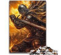 Puzzle da 1000 pezzi per adulti Cavaliere in fiamme, elefante giocattolo, gioco intellettuale, regalo di compleanno, regali, arte murale per età 14+ 26X38CM