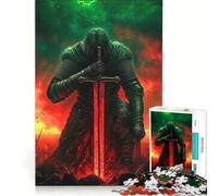 Puzzle da 1000 pezzi per adulti: Cavaliere in un campo di battaglia infuocato gioco rilassante decorazione per la casa ideale come regalo per tutta la famiglia 38x26cm